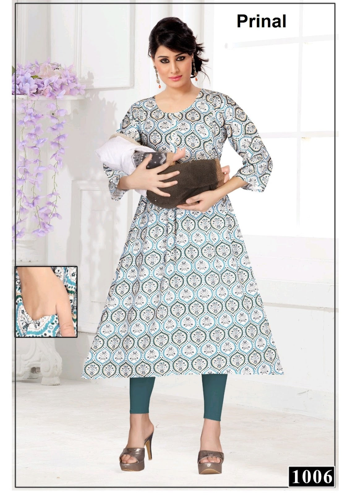 Rubeena Prinal Reyon Feeding Kurtis Exporter India