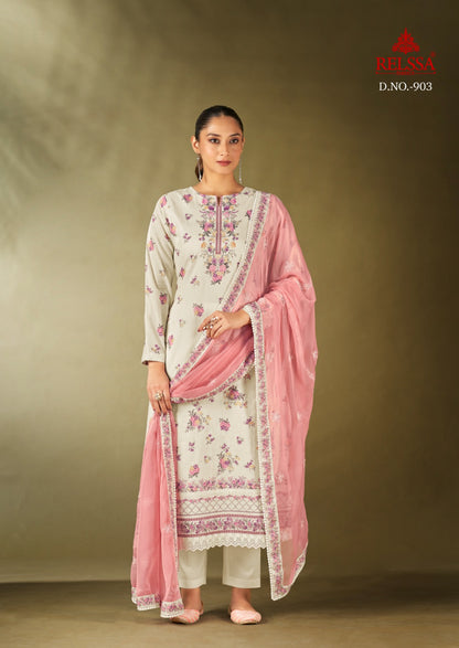 Rubi 9 Relssa Fabrics Cotton Lawn Karachi Salwar Suits Exporter India