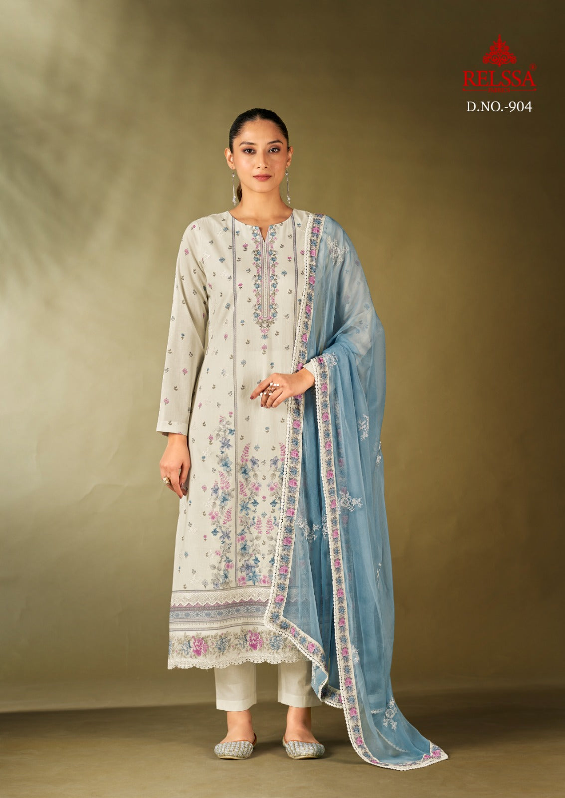 Rubi 9 Relssa Fabrics Cotton Lawn Karachi Salwar Suits Exporter India