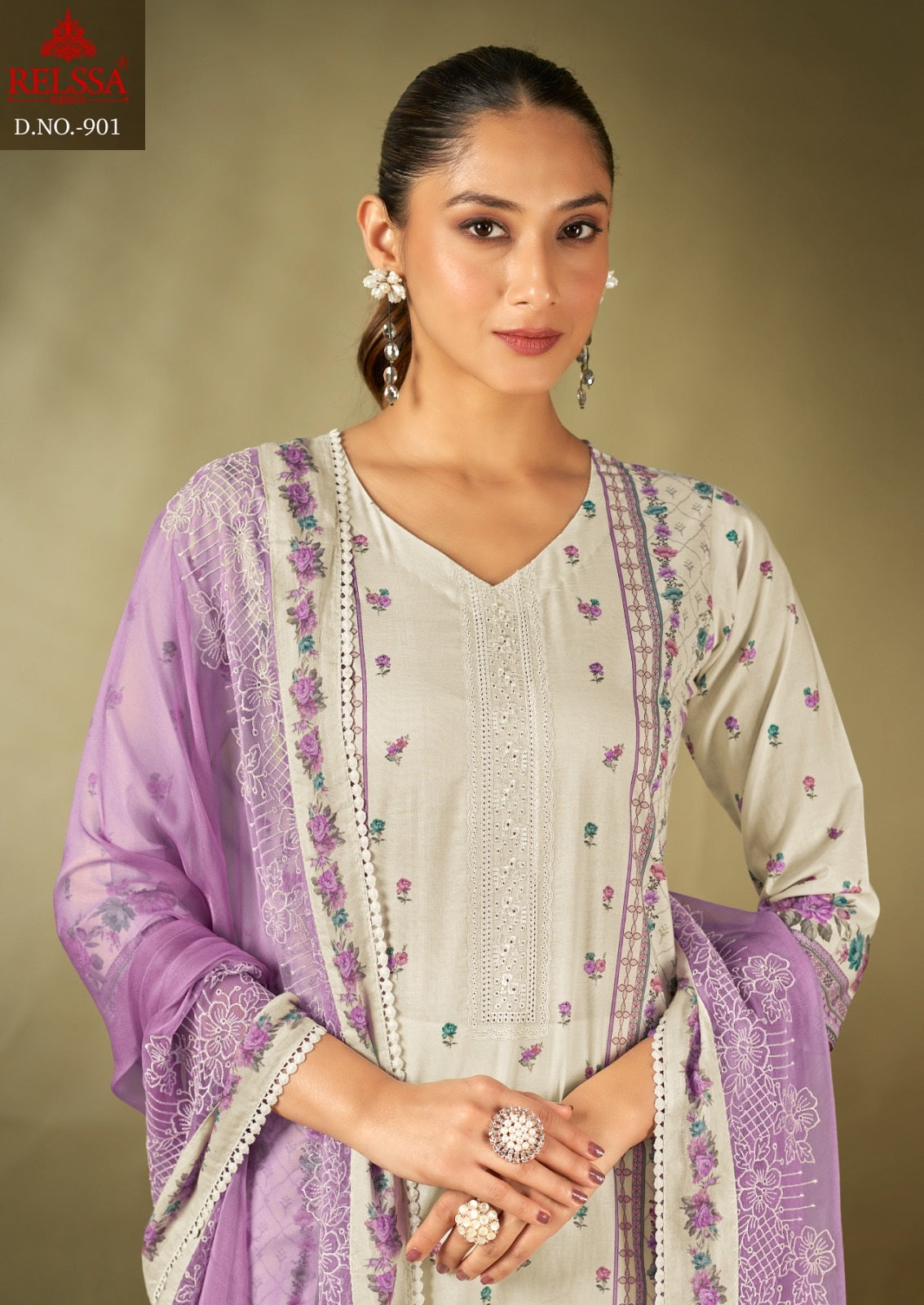 Rubi 9 Relssa Fabrics Cotton Lawn Karachi Salwar Suits Exporter India