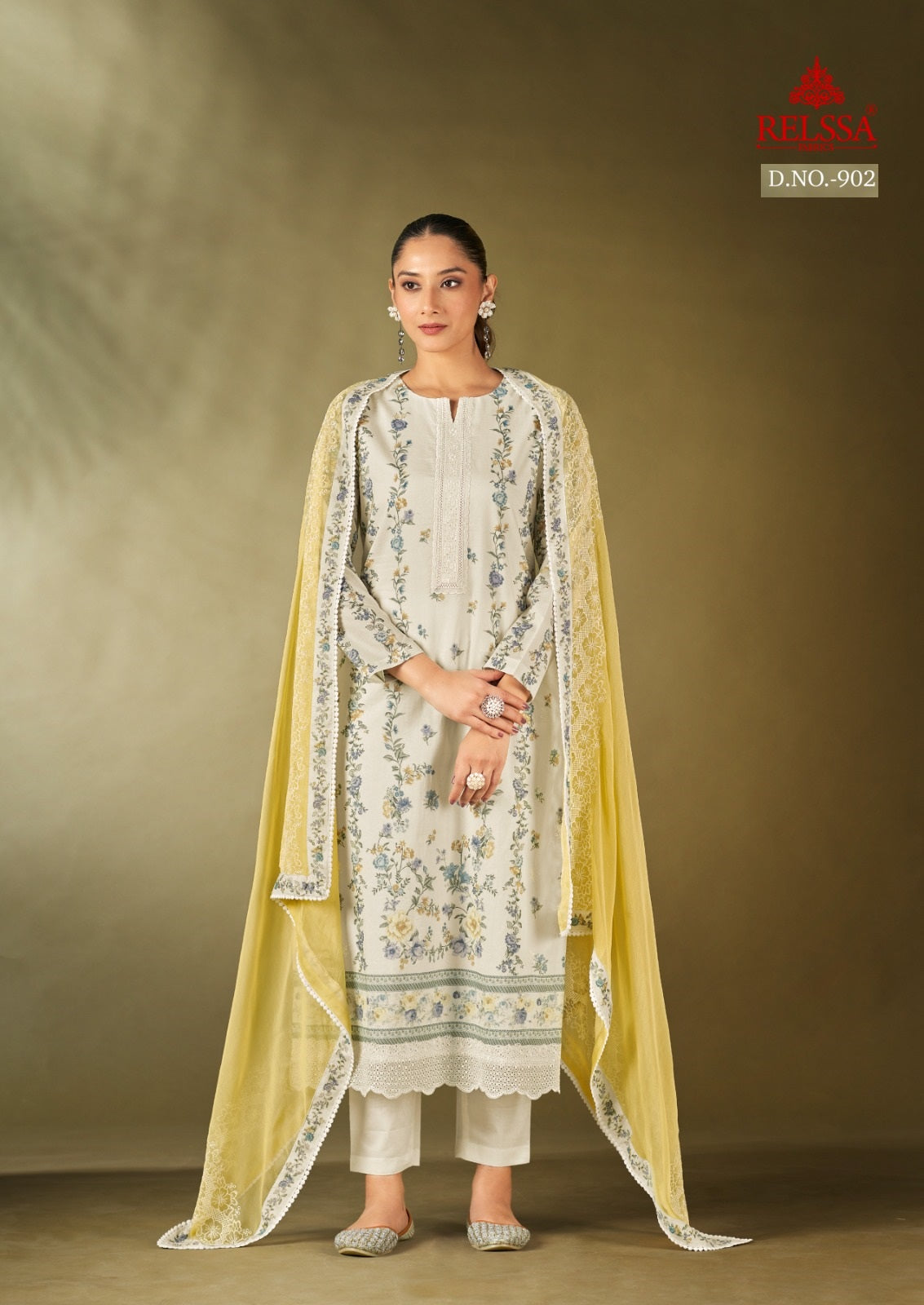 Rubi 9 Relssa Fabrics Cotton Lawn Karachi Salwar Suits Exporter India