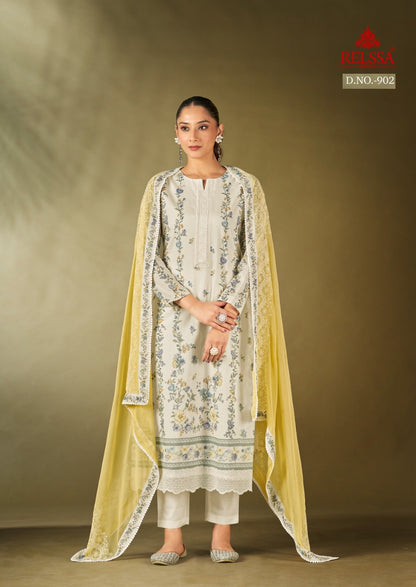 Rubi 9 Relssa Fabrics Cotton Lawn Karachi Salwar Suits Exporter India