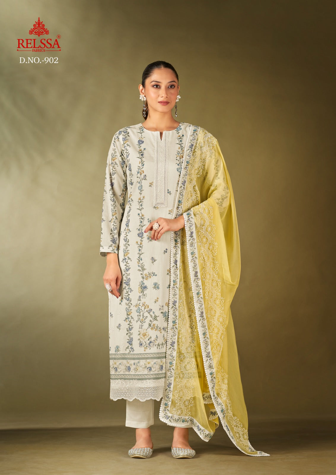 Rubi 9 Relssa Fabrics Cotton Lawn Karachi Salwar Suits Exporter India