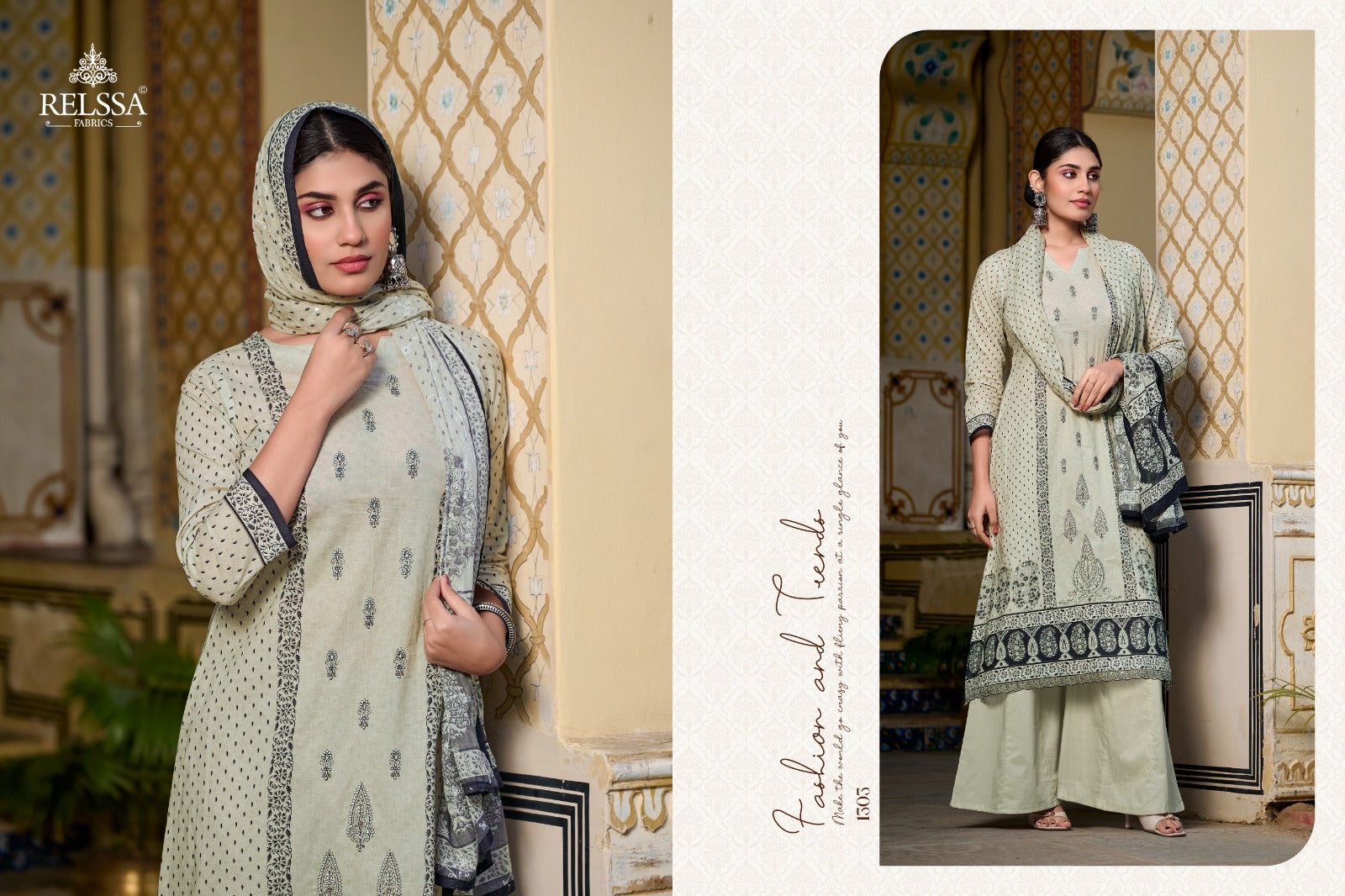 Rubi Vol 13 Relssa Fabrics Cotton Pant Style Suits Supplier Ahmedabad