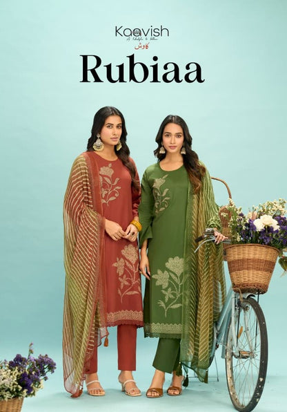 Rubiaa Kaavish Lawn Cotton Pant Style Suits Wholesale Rate