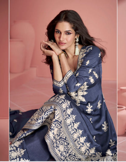Rubina Aashirwad Creation Silk Readymade Pant Style Suits