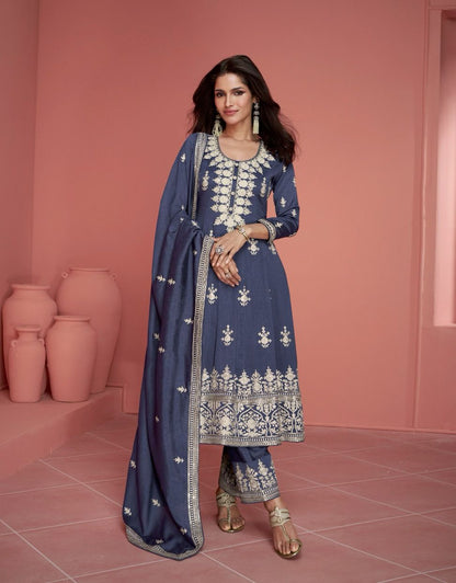 Rubina Aashirwad Creation Silk Readymade Pant Style Suits