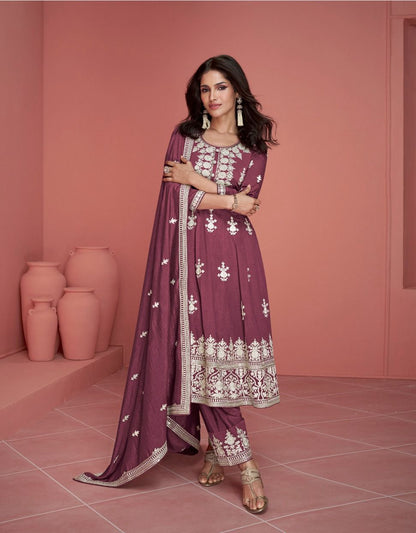 Rubina Aashirwad Creation Silk Readymade Pant Style Suits