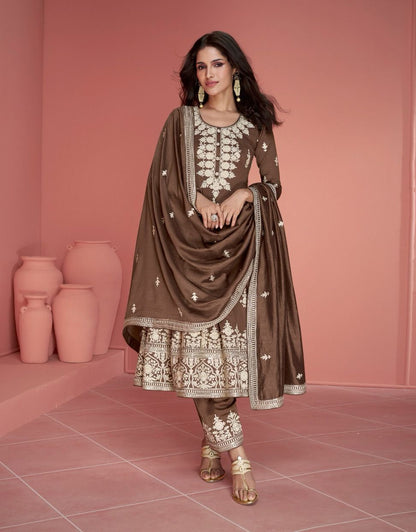Rubina Aashirwad Creation Silk Readymade Pant Style Suits