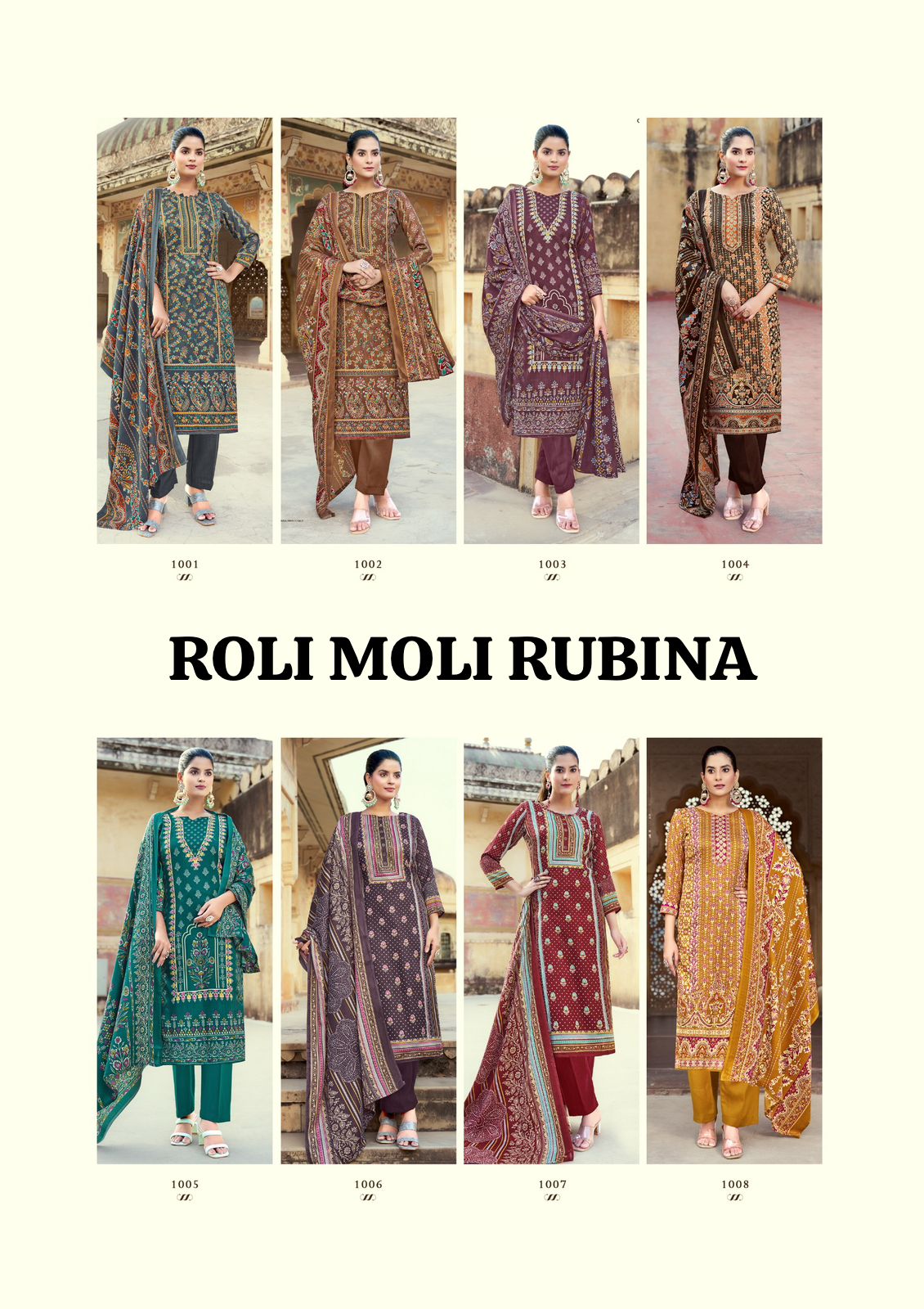 Rubina Roli Moli Pashmina Suits Wholesale Rate