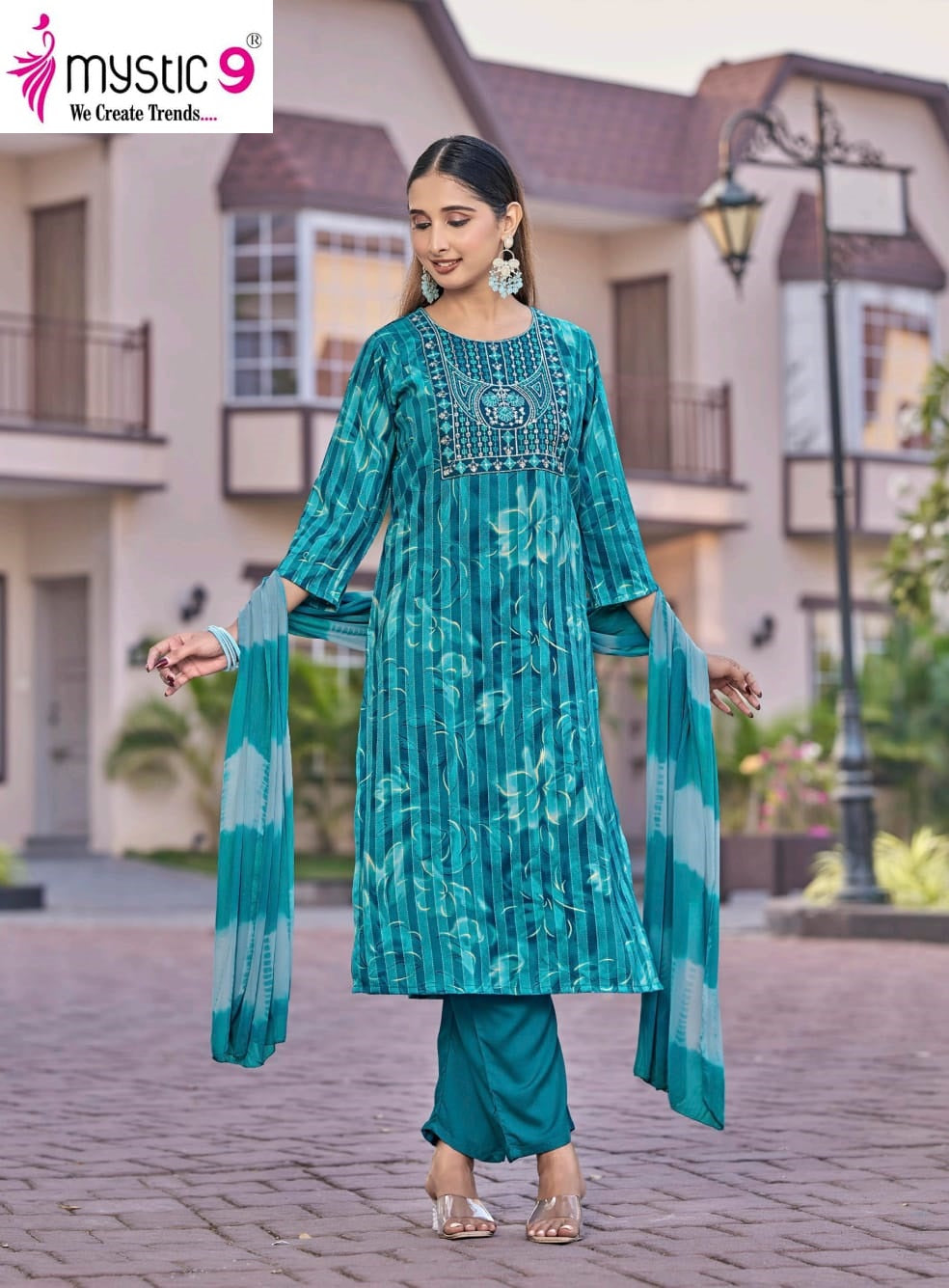 Rubina Vol 11 Mystic 9 Rayon Readymade Pant Style Suits Exporter Gujarat