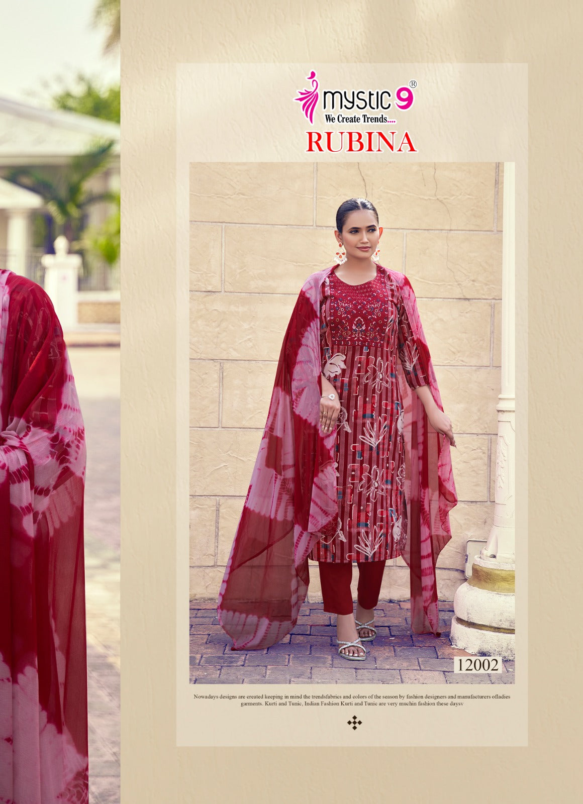 Rubina Vol 12 Mystic 9 Rayon Readymade Pant Style Suits Wholesaler Ahmedabad