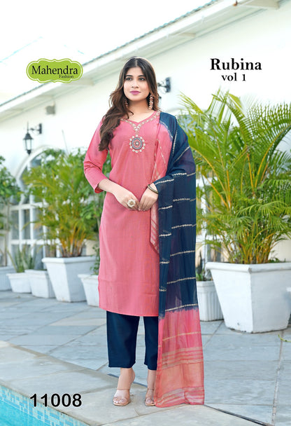 Rubina Vol 1 Mahendra Fashion Vatican Readymade Pant Style Suits Manufacturer