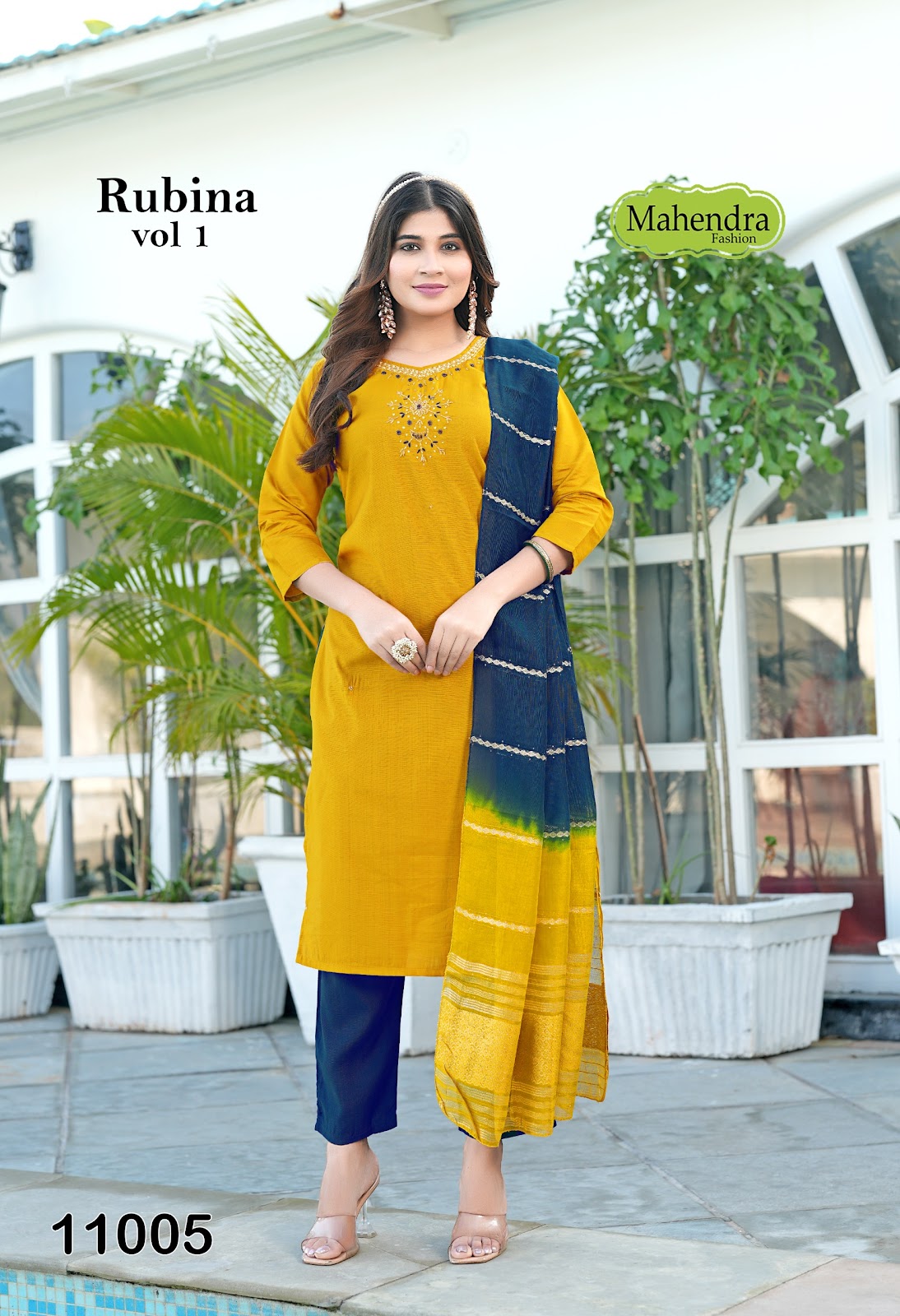 Rubina Vol 1 Mahendra Fashion Vatican Readymade Pant Style Suits Manufacturer