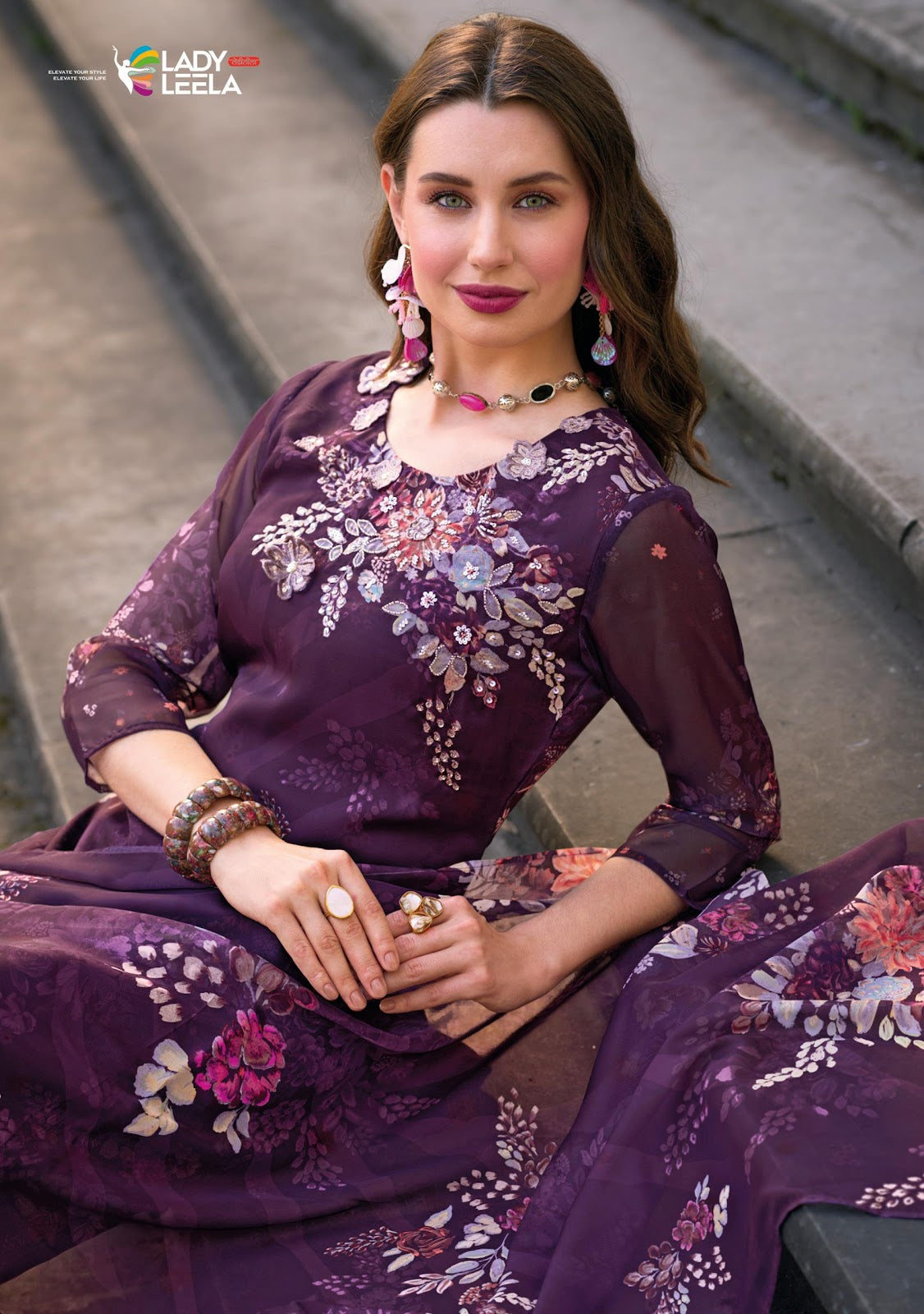 Rubina Vol 2 Ladyleela Organza Readymade Pant Style Suits Exporter India