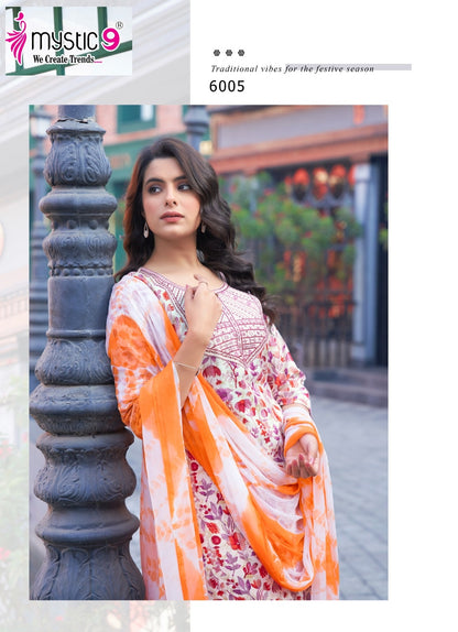 Rubina Vol 6 Mystic 9 Rayon Readymade Pant Style Suits Wholesaler Gujarat