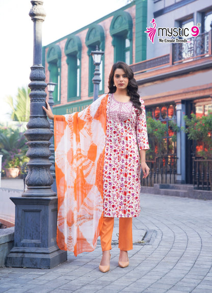 Rubina Vol 6 Mystic 9 Rayon Readymade Pant Style Suits Wholesaler Gujarat