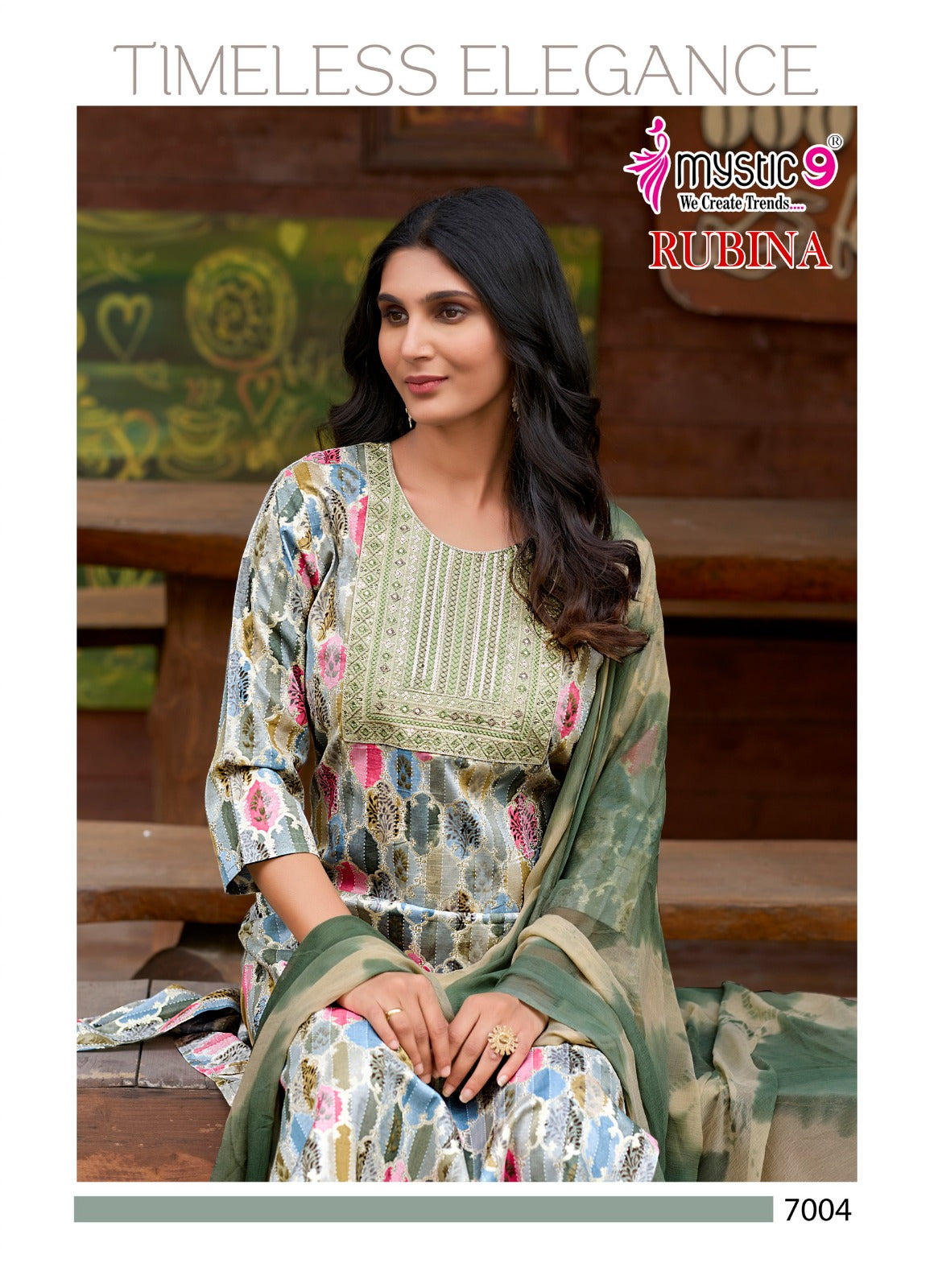 Rubina Vol 7 Mystic 9 Rayon Readymade Pant Style Suits Manufacturer India