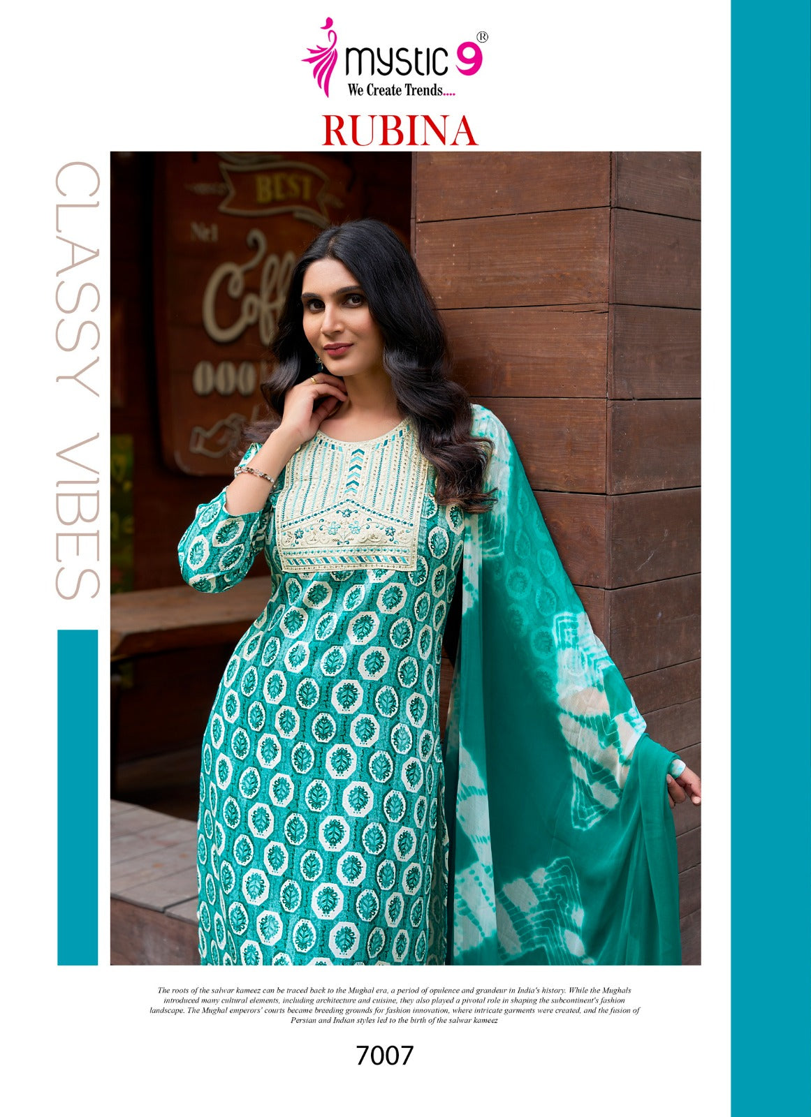 Rubina Vol 7 Mystic 9 Rayon Readymade Pant Style Suits Manufacturer India