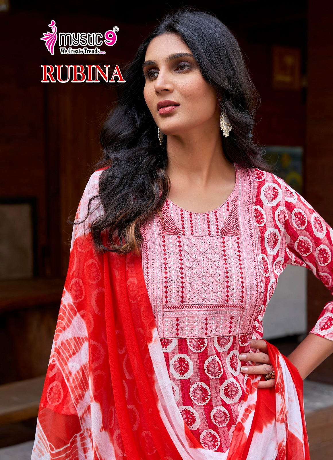 Rubina Vol 7 Mystic 9 Rayon Readymade Pant Style Suits Manufacturer India