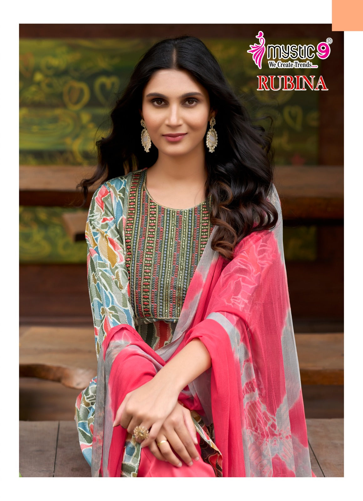 Rubina Vol 7 Mystic 9 Rayon Readymade Pant Style Suits Manufacturer India