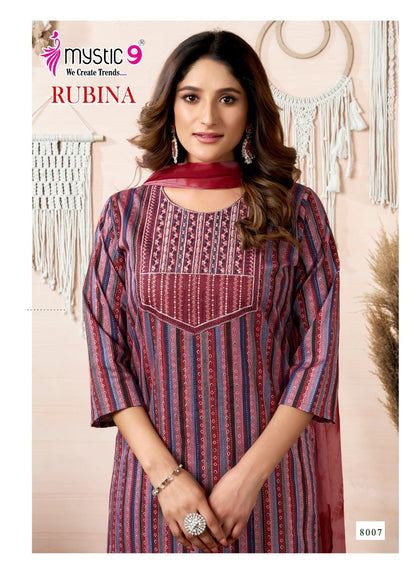 Rubina Vol 8 Mystic 9 Premium Rayon Readymade Suits Exporter Gujarat