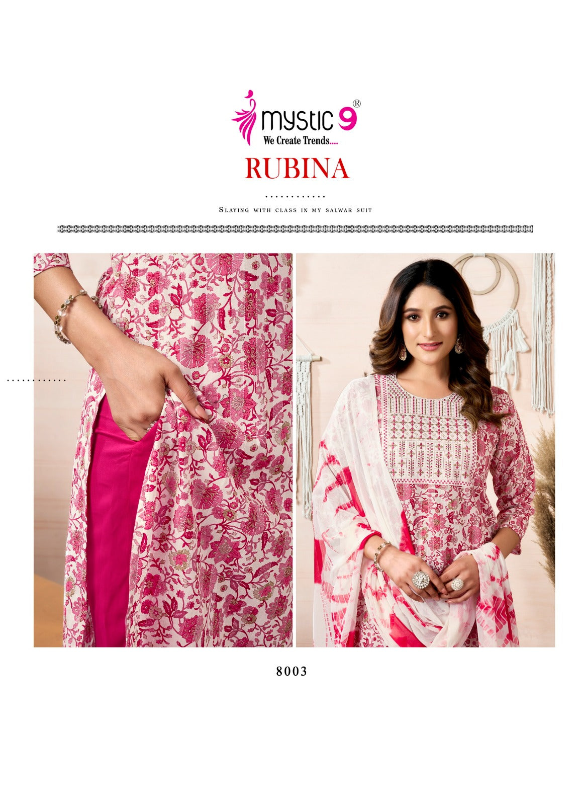 Rubina Vol 8 Mystic 9 Premium Rayon Readymade Suits Exporter Gujarat