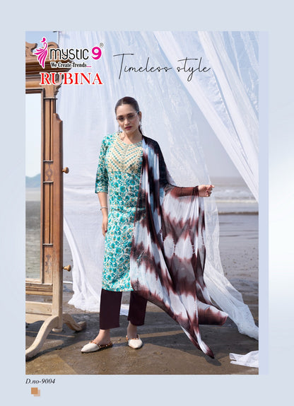 Rubina Vol 9 Mystic 9 Rayon Readymade Pant Style Suits Wholesale Price