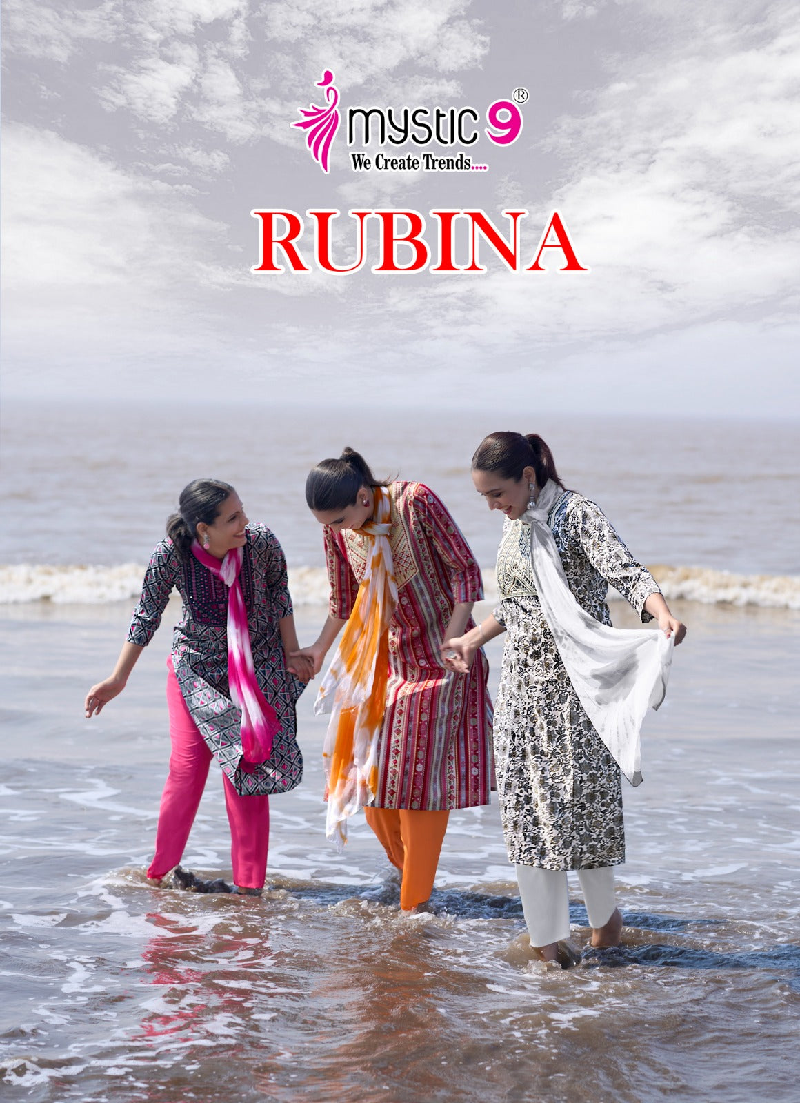 Rubina Vol 9 Mystic 9 Rayon Readymade Pant Style Suits Wholesale Price