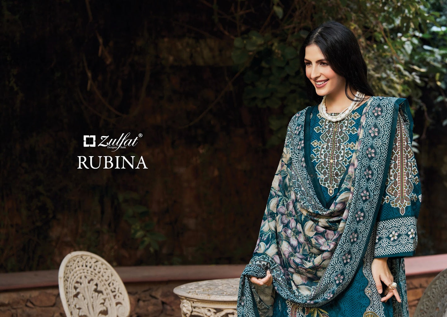 Rubina Zulfat Designer Rayon Karachi Salwar Suits Supplier Ahmedabad