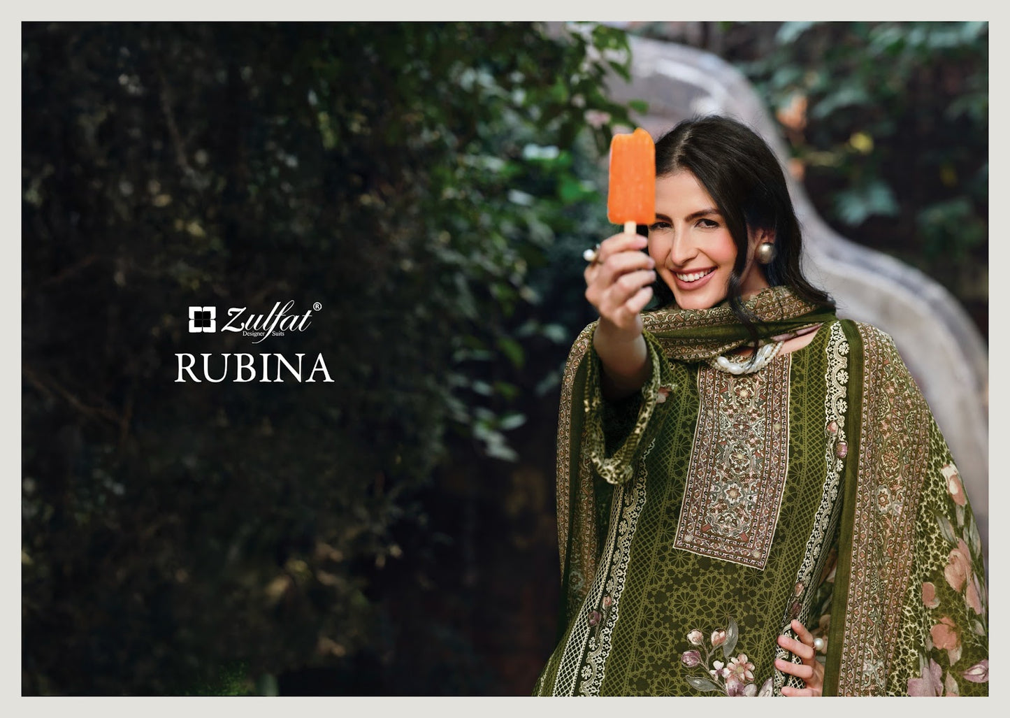 Rubina Zulfat Designer Rayon Karachi Salwar Suits Supplier Ahmedabad