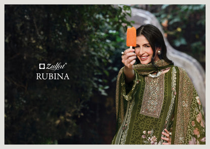 Rubina Zulfat Designer Rayon Karachi Salwar Suits Supplier Ahmedabad