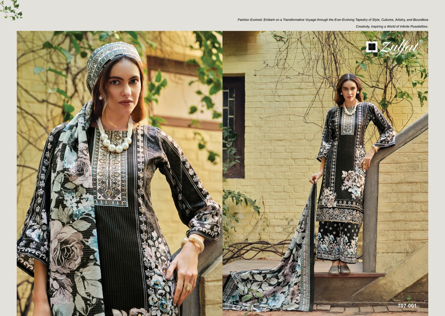 Rubina Zulfat Designer Rayon Karachi Salwar Suits Supplier Ahmedabad