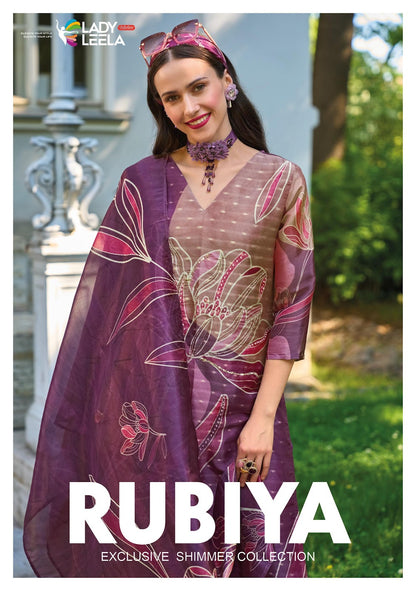 Rubiya Ladyleela Jacquard Readymade Pant Style Suits Manufacturer India