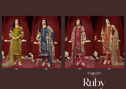 Ruby Kaavish Lawn Cotton Pant Style Suits Exporter India