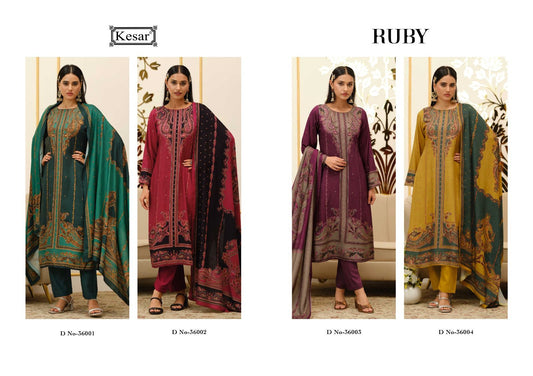 Ruby Kesar Pashmina Suits Supplier
