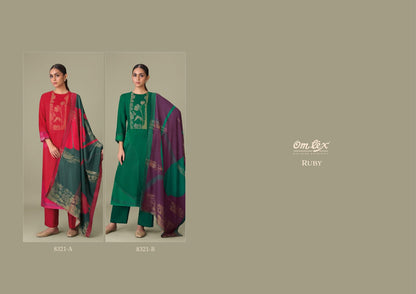 Ruby Omtex Silk Jacquard Pant Style Suits Wholesale Rate