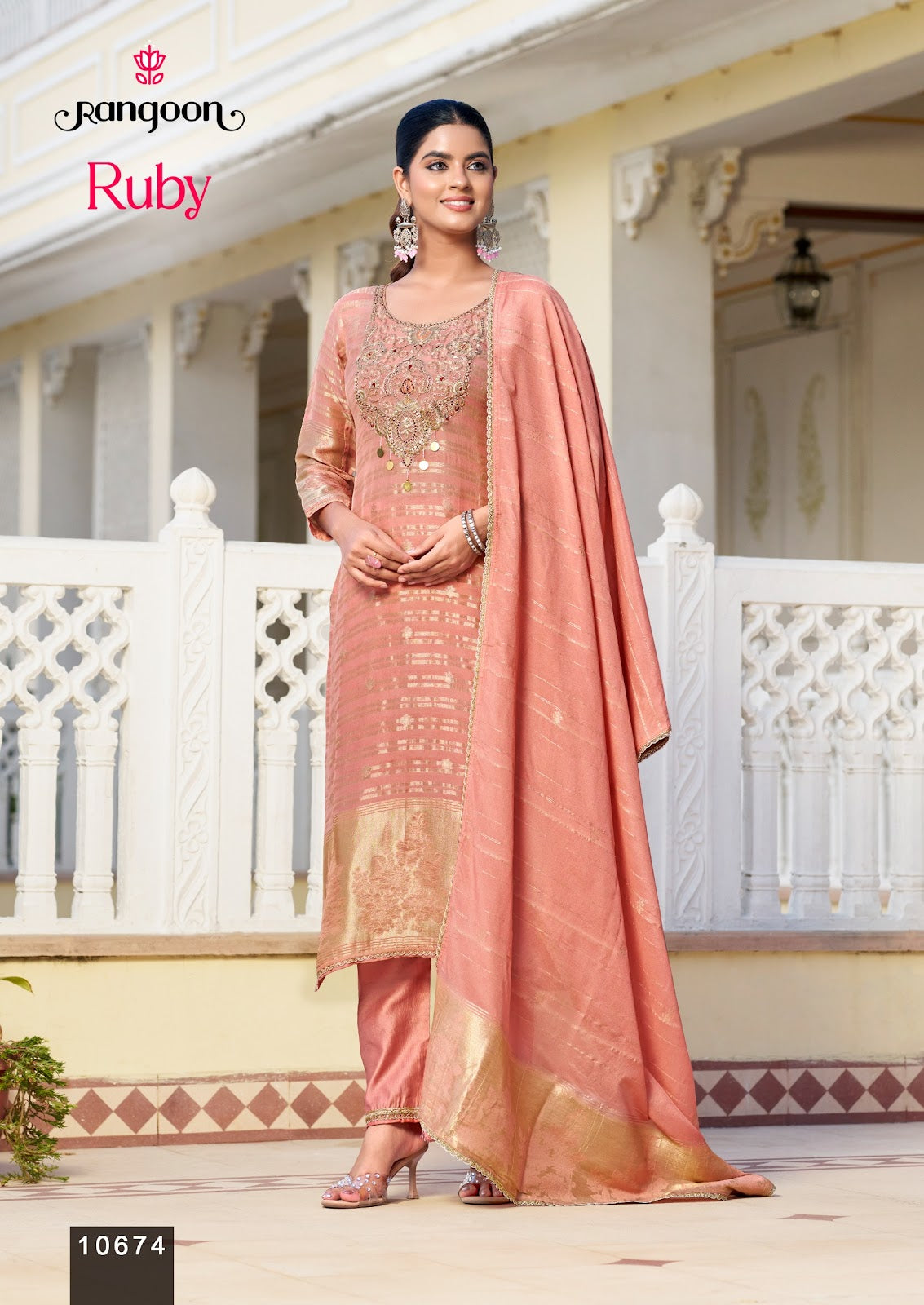 Ruby Rangoon Organza Readymade Pant Style Suits Manufacturer Gujarat