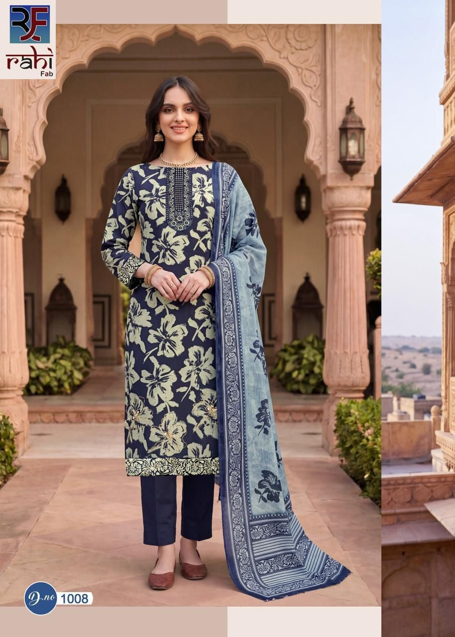 Ruby Rose Vol 1 Rahi Fab Cambric Karachi Salwar Suits Wholesaler India
