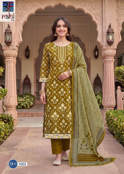 Ruby Rose Vol 1 Rahi Fab Cambric Karachi Salwar Suits Wholesaler India