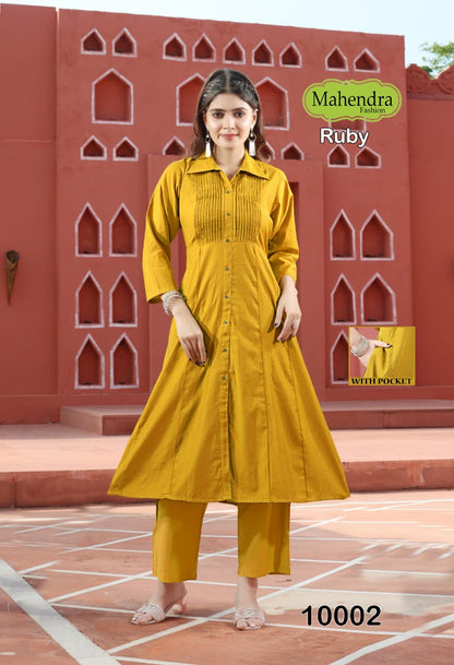 Ruby Vol 1 Mahendra Fashion Vatican Kurti Pant Set Wholesaler Ahmedabad