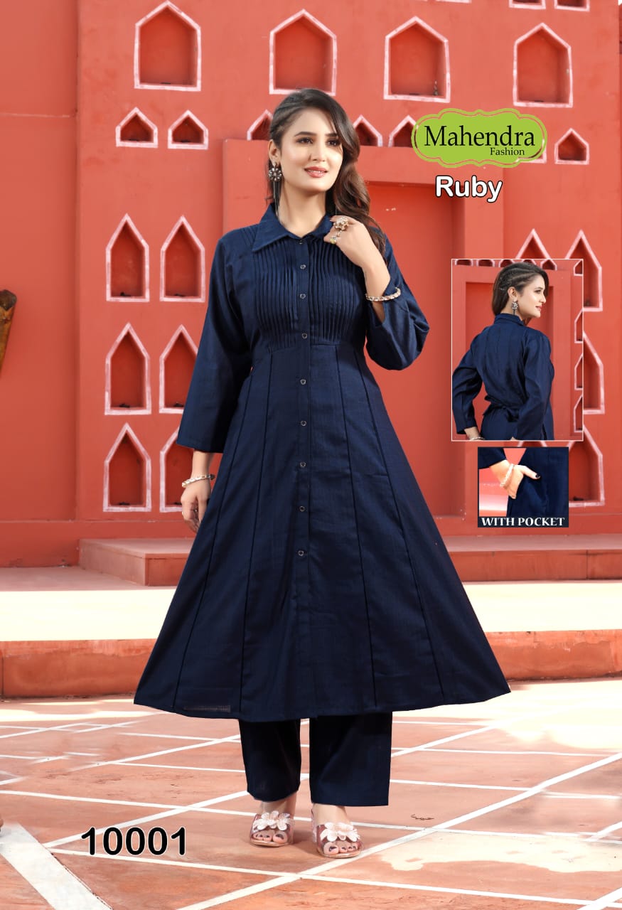 Ruby Vol 1 Mahendra Fashion Vatican Kurti Pant Set Wholesaler Ahmedabad