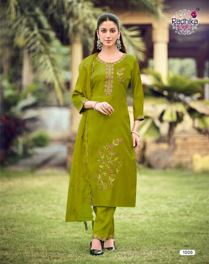 Ruby Vol 1 Radhika Lifestyle Roman Readymade Pant Style Suits Wholesaler
