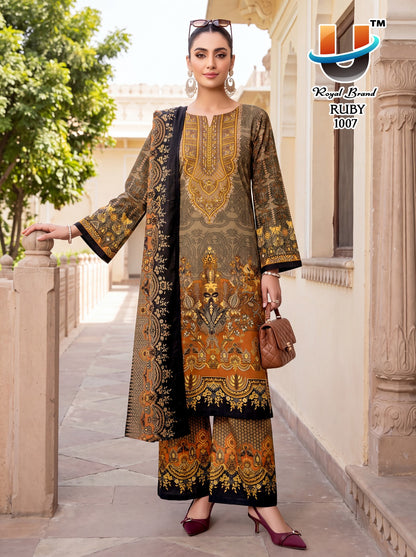 Ruby Vol 1 Royal Brand Cotton Karachi Salwar Suits Wholesale Rate