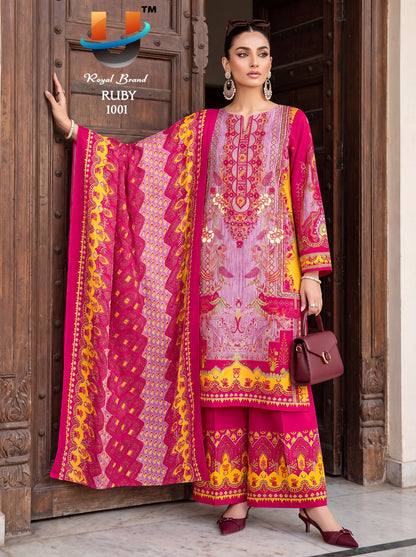 Ruby Vol 1 Royal Brand Cotton Karachi Salwar Suits Wholesale Rate