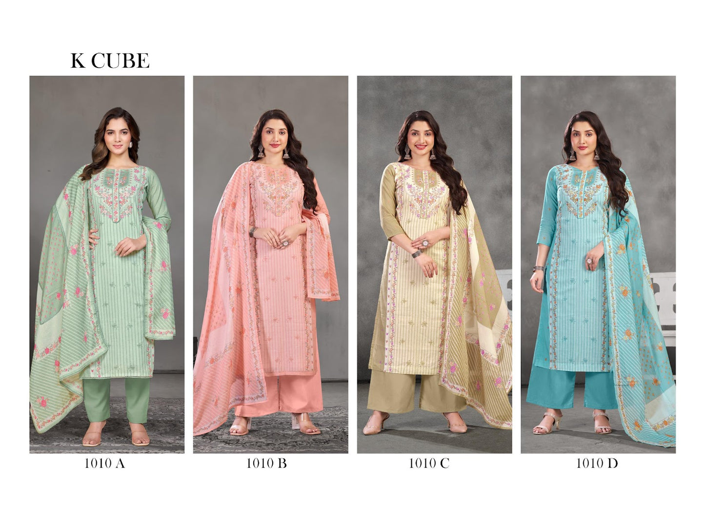 Ruchi 1010 K Cube Cotton Pant Style Suits Exporter India
