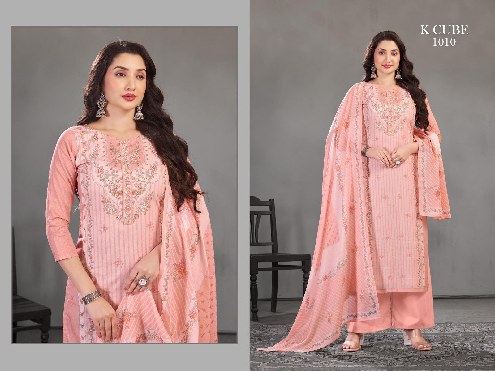 Ruchi 1010 K Cube Cotton Pant Style Suits Exporter India