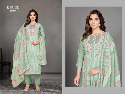 Ruchi 1010 K Cube Cotton Pant Style Suits Exporter India