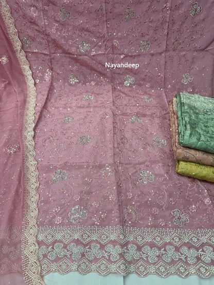 Ruchi Nayandeep Viscose Organza Salwar Suits Wholesale