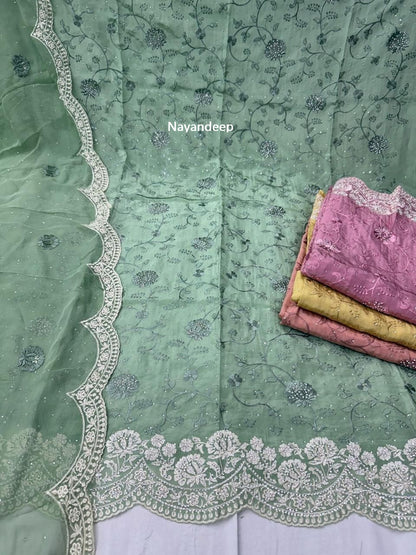 Ruchi Nayandeep Viscose Organza Salwar Suits Wholesale